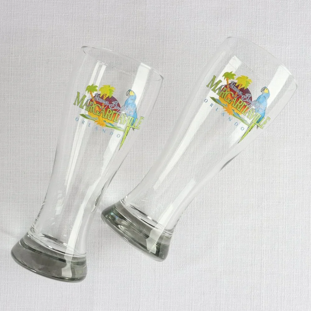 Jimmy Buffett Margaritaville Orlando Pilsner Glasses - Set of Two